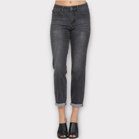 Judy Blue Jeans Judy Blue Black Boyfriend Jeans 883 Mid Rise 326